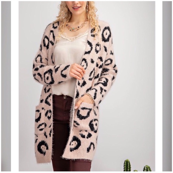 Animal Print Mohair Cardigan | Poshmark